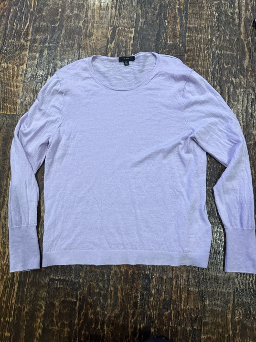J. Crew Lavender 100% merino wool Crewneck Sweater